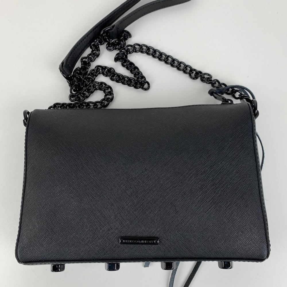 Rebecca Minkoff Black Leather Avery Crossbody Bag - Picture 2 of 7